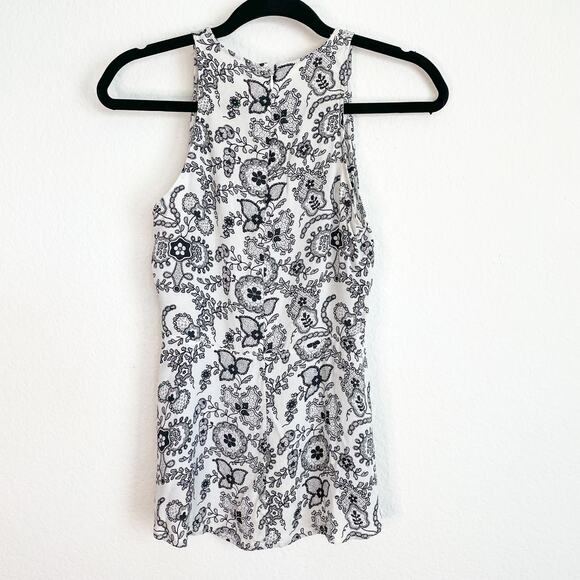ALC B&W Floral Silk Tank Top - Picture 8 of 12